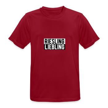 Riesling Liebling - Männer T-Shirt atmungsaktiv - Dunkelrot - Vorne - AI Model Male 178 light (178cm)