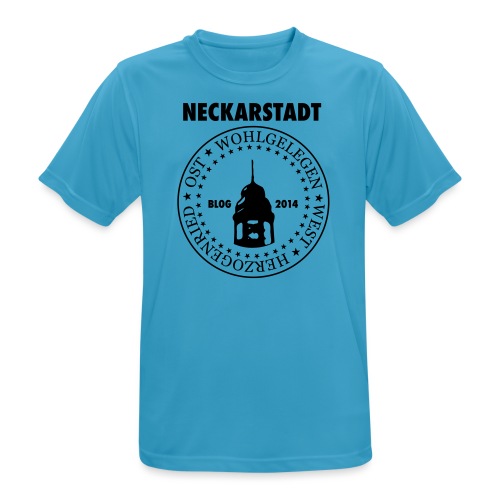 Neckarstadt Blog seit 2014 (Logo dunkel) - Männer T-Shirt atmungsaktiv