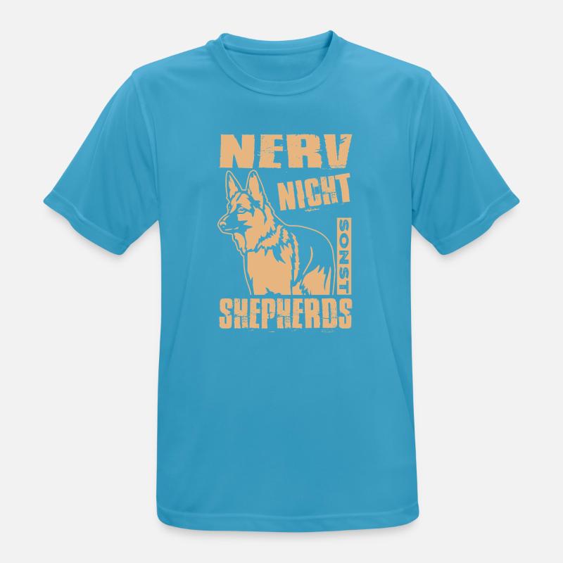 Schäferhund Geschenke Hund Herrchen Gassi - Männer T-Shirt atmungsaktiv - Saphirblau