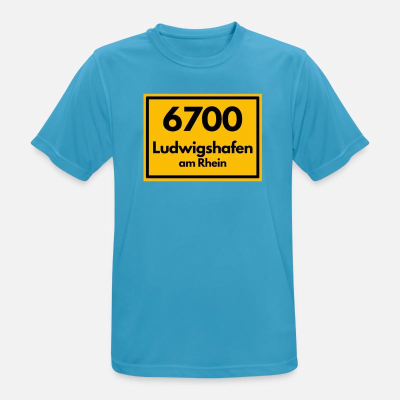OLD POSTCODE POSTCODE RETRO 6700 LUDWIGSHAFEN - Men's Breathable T-Shirt - sapphire blue