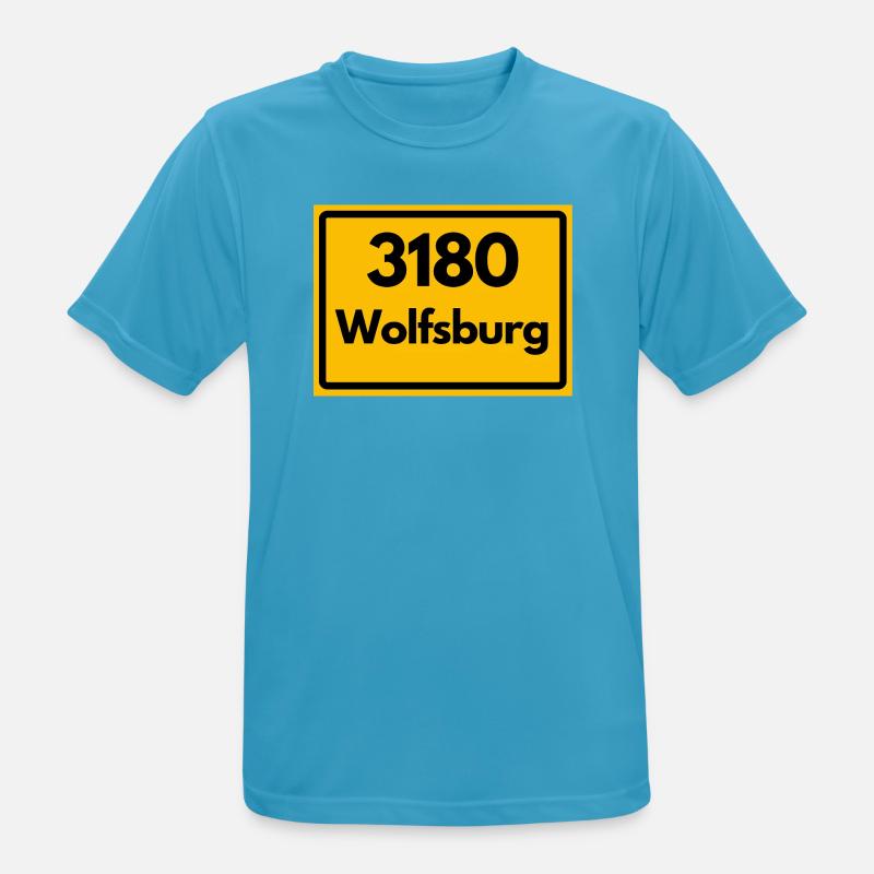 OLD POSTCODE POSTCODE RETRO 3180 WOLFSBURG - Men's Breathable T-Shirt - sapphire blue