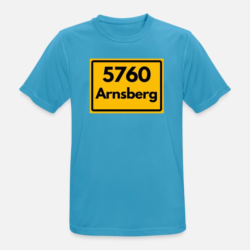 OLD POSTCODE POSTCODE RETRO 5760 ARNSBERG - Men's Breathable T-Shirt - sapphire blue