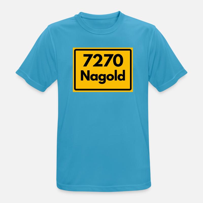 OLD POSTCODE POSTCODE 7270 NAGOLD HEIMATSTOLZ - Men's Breathable T-Shirt - sapphire blue