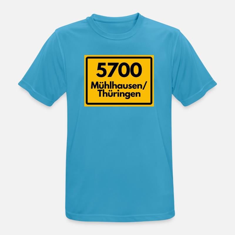 OLD POSTCODE 5700 MÜHLHAUSEN THURINGIA - Men's Breathable T-Shirt - sapphire blue