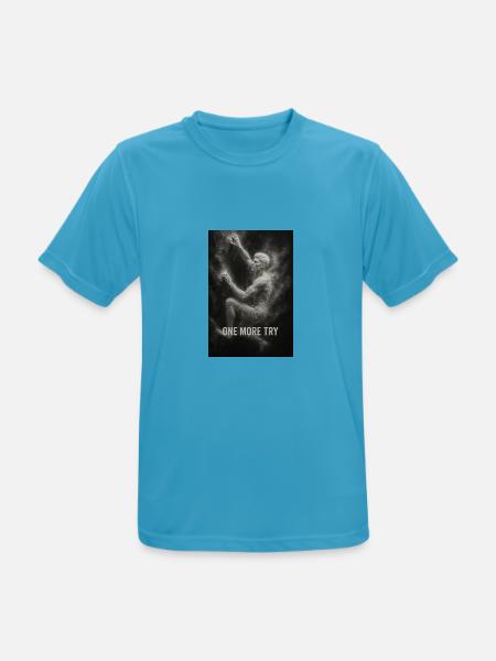 One more try. - Männer T-Shirt atmungsaktiv - Saphirblau
