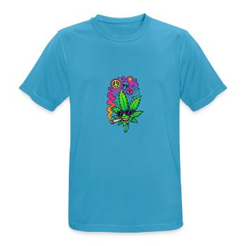GreenGlow - Männer T-Shirt atmungsaktiv - Saphirblau - Vorne - AI Model Male 178 light (178cm)