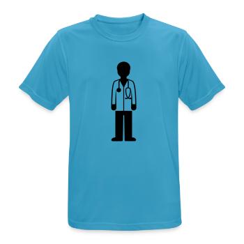 Doktor Arzt - Männer T-Shirt atmungsaktiv - Saphirblau - Vorne - AI Model Male 178 light (178cm)