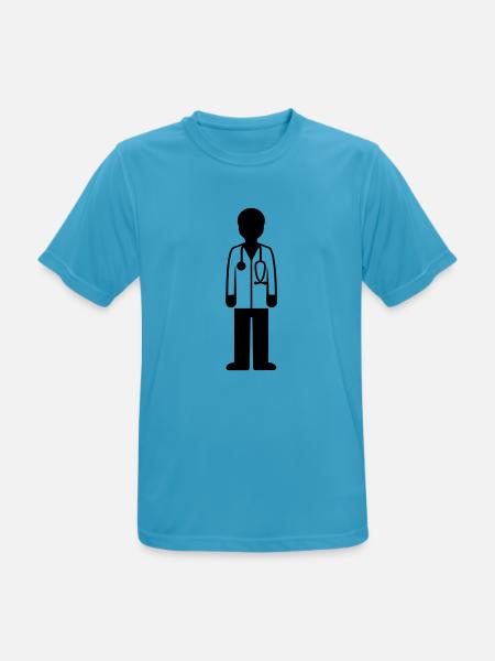 Doktor Arzt - Männer T-Shirt atmungsaktiv - Saphirblau