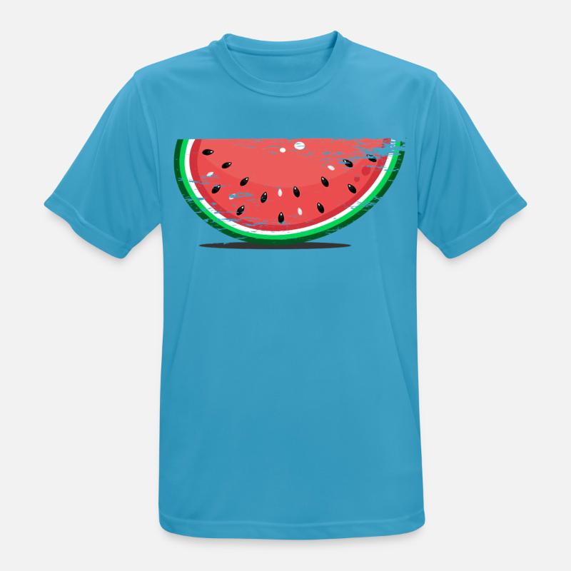 Tranche de conception de pastèque utilisée - T-shirt respirant Homme - bleu saphir