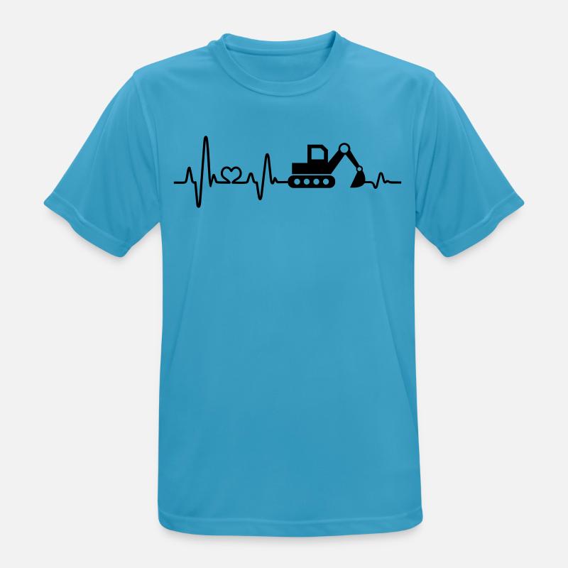 Bagger Baustelle Bauarbeiter Baggerfahrer Geschenk - Männer T-Shirt atmungsaktiv - Saphirblau