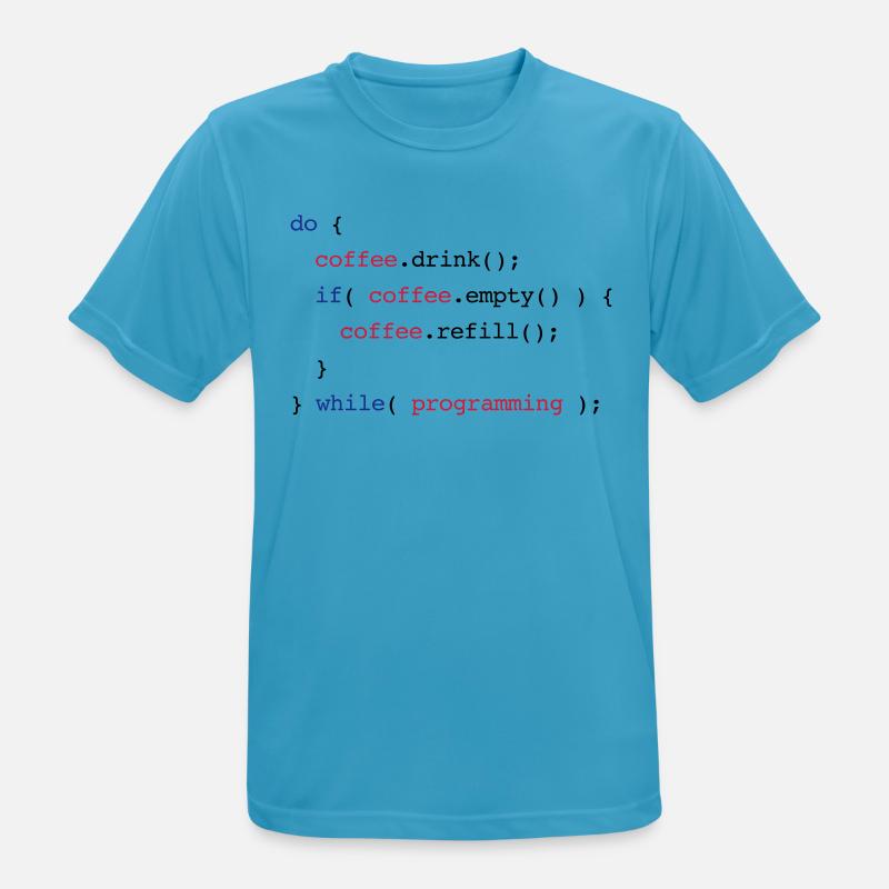 Code Coffee Refill Programming - Men's Breathable T-Shirt - sapphire blue