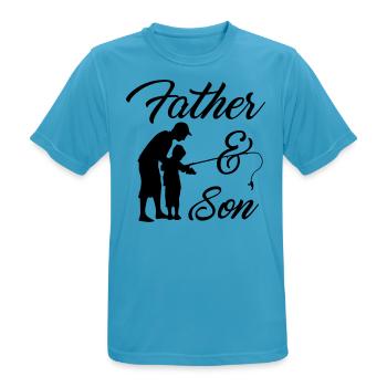 Le père et le fils pêcher pêche pêcher pêcher pêche cadeau pêche - T-shirt respirant Homme - bleu saphir - Devant - AI Model Male 178 light (178cm)