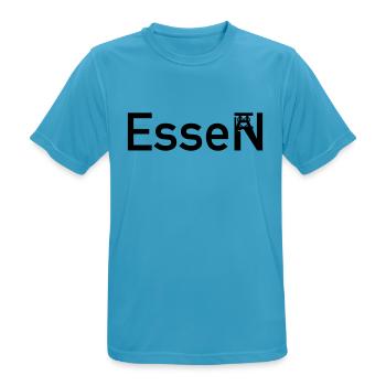 Essen Ortsschild Skyline mit Z. Zollverein - Männer T-Shirt atmungsaktiv - Saphirblau - Vorne - AI Model Male 178 light (178cm)
