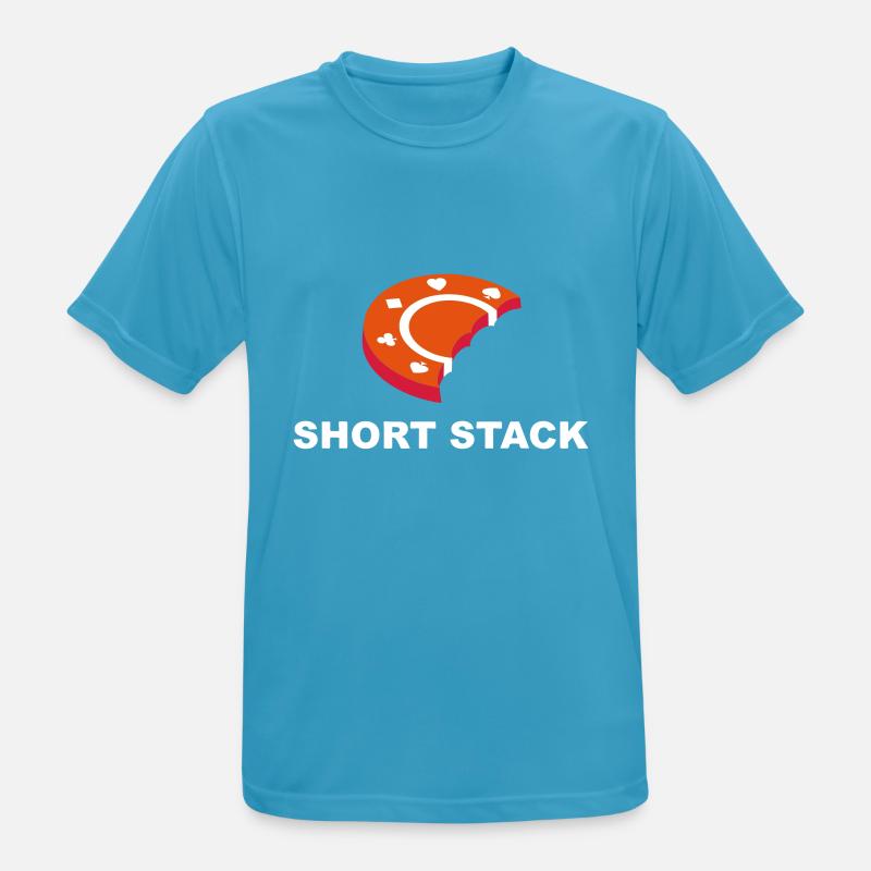 Poker Pattern Short Stack - Männer T-Shirt atmungsaktiv - Saphirblau