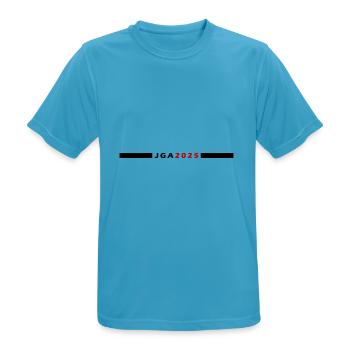 JGA 2025 - Männer T-Shirt atmungsaktiv - Saphirblau - Vorne - AI Model Male 178 light (178cm)