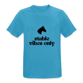 Stable Vibes Only - Design für alle Pferdefans! - Männer T-Shirt atmungsaktiv - Saphirblau - Vorne - AI Model Male 178 light (178cm)