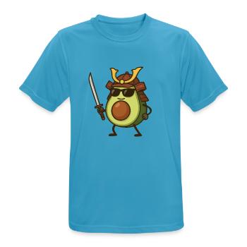 avocado samurai - Männer T-Shirt atmungsaktiv - Saphirblau - Vorne - AI Model Male 178 light (178cm)