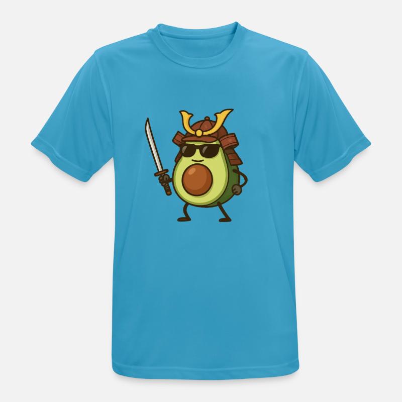 avocado samurai - Männer T-Shirt atmungsaktiv - Saphirblau