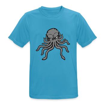 Pieuvre, pieuvre, pieuvre, céphalopode, mauvais œil - T-shirt respirant Homme - bleu saphir - Devant - AI Model Male 178 light (178cm)