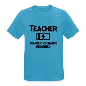 Lehrer-Sommer-Aufladung erforderlich - Männer T-Shirt atmungsaktiv - Saphirblau - Vorne - AI Model Male 178 light (178cm)