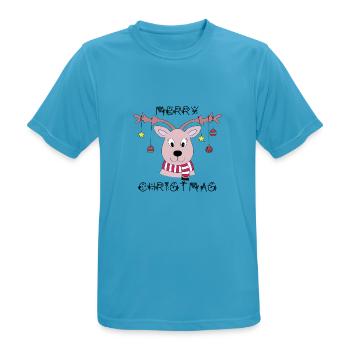 Merry Christmas - Männer T-Shirt atmungsaktiv - Saphirblau - Vorne - AI Model Male 178 light (178cm)