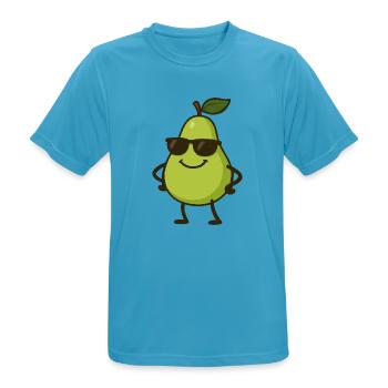 birne comic cool - Männer T-Shirt atmungsaktiv - Saphirblau - Vorne - AI Model Male 178 light (178cm)