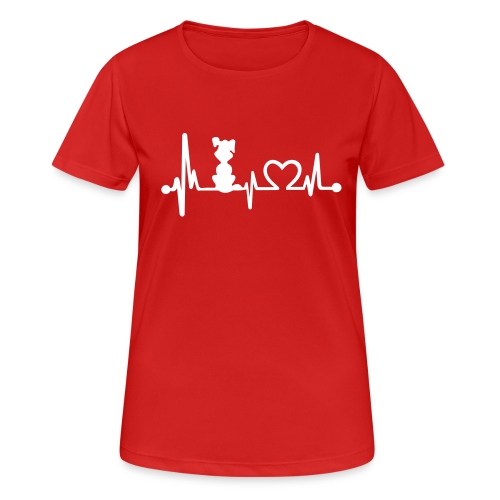 Vorschau: dog heart beat - Frauen T-Shirt atmungsaktiv