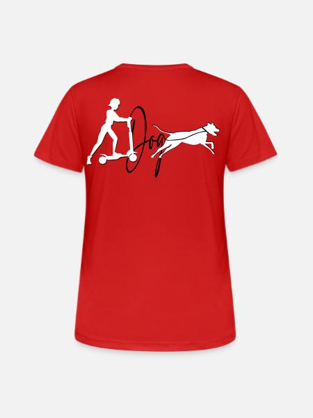 Dog Sports Dog Training Scooter - Women's Breathable T-Shirt - red