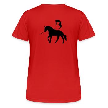 Voltigeur flic flac - T-shirt respirant Femme - rouge - Dos - AI Model Female 172 dark (172cm)