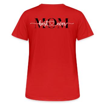 Best mom ever - Frauen T-Shirt atmungsaktiv - Rot - Hinten - AI Model Female 172 dark (172cm)