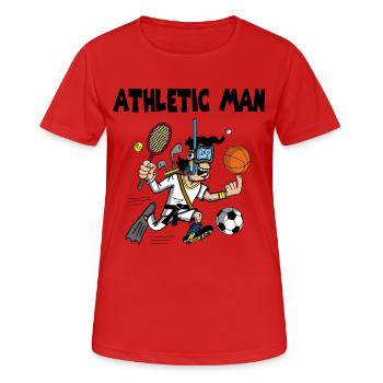 The accomplished sportsman - Women's Breathable T-Shirt - red - Front - AI Model Female 172 dark (172cm)