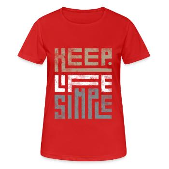Motivational Message and Encouragement - Women's Breathable T-Shirt - red - Front - AI Model Female 172 dark (172cm)