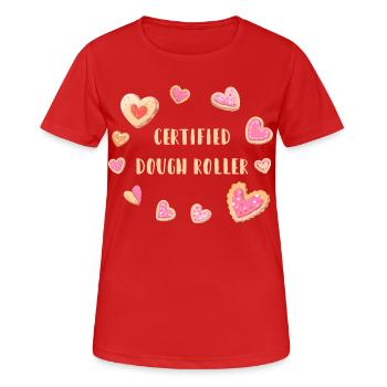 Certified Dough Roller - Cookies - Women's Breathable T-Shirt - red - Front - AI Model Female 172 dark (172cm)