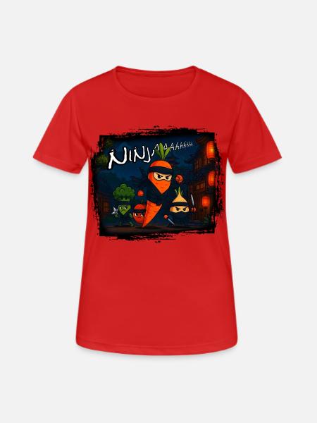 Carrot Ninja - Women's Breathable T-Shirt - red