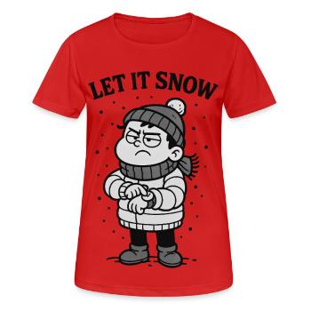 Let It Snow Already Weihnachten - Frauen T-Shirt atmungsaktiv - Rot - Vorne - AI Model Female 172 dark (172cm)