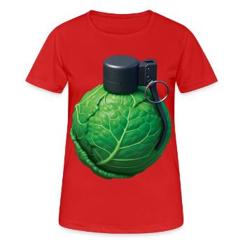 KOHL-GRENADA – Belgien - Frauen T-Shirt atmungsaktiv - Rot - Vorne - AI Model Female 172 dark (172cm)