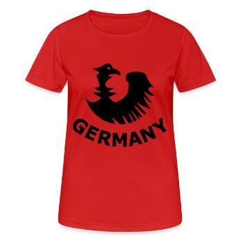 Deutschland Fans Design - Frauen T-Shirt atmungsaktiv - Rot - Vorne - AI Model Female 172 dark (172cm)