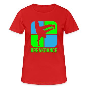 Breakdance B-Boy Streetdance Design Hip Hop Dance - Frauen T-Shirt atmungsaktiv - Rot - Vorne - AI Model Female 172 dark (172cm)
