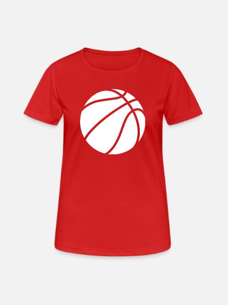 Basketball logo white - Women's Breathable T-Shirt - red