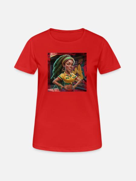 Hübsches Mädchen' - Frauen T-Shirt atmungsaktiv - Rot