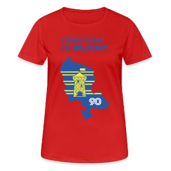 Gebiet von Belfort 90 - Frauen T-Shirt atmungsaktiv - Rot - Vorne - AI Model Female 172 dark (172cm)
