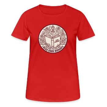 Dark Romance : Livre Sword Rose - T-shirt respirant Femme - rouge - Devant - AI Model Female 172 dark (172cm)