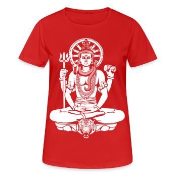 Lord Shiva - Women's Breathable T-Shirt - red - Front - AI Model Female 172 dark (172cm)