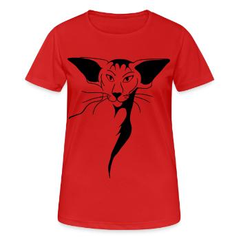 The look - Women's Breathable T-Shirt - red - Front - AI Model Female 172 dark (172cm)