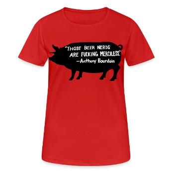 Beer Nerds - Women's Breathable T-Shirt - red - Front - AI Model Female 172 dark (172cm)
