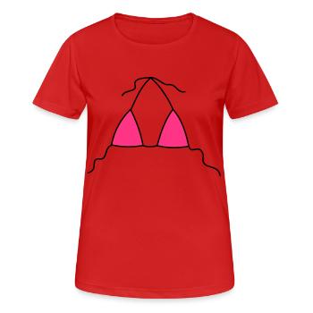 T-shirt d'été de bikini - T-shirt respirant Femme - rouge - Devant - AI Model Female 172 dark (172cm)