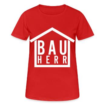 Bauherr - Frauen T-Shirt atmungsaktiv - Rot - Vorne - AI Model Female 172 dark (172cm)