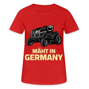 tracteur de pelouse tracteur de jardin tondeuse de pelouse jardinage - T-shirt respirant Femme - rouge - Devant - AI Model Female 172 dark (172cm)