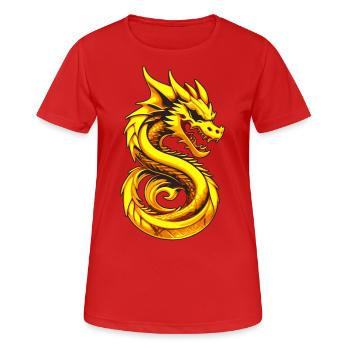 Asie Japon Chine Dragon - T-shirt respirant Femme - rouge - Devant - AI Model Female 172 dark (172cm)