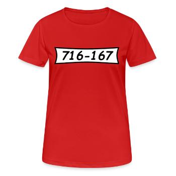 Panzerknacker numéro 716 167 - T-shirt respirant Femme - rouge - Devant - AI Model Female 172 dark (172cm)